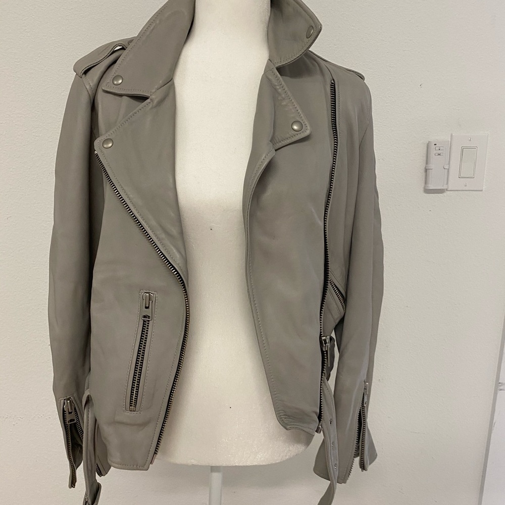 All saints biker leather jacket